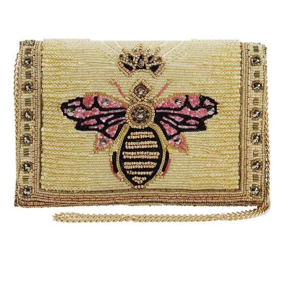 MARY FRANCES Buzz Bee Beaded Crossbody / Clutch Bag NWT - Picture 1 of 7
